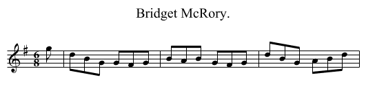 Bridget McRory. - staff notation