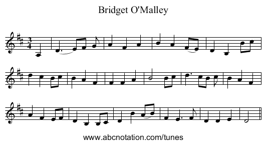 Bridget O'Malley - staff notation