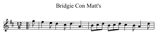 Bridgie Con Matt's - staff notation