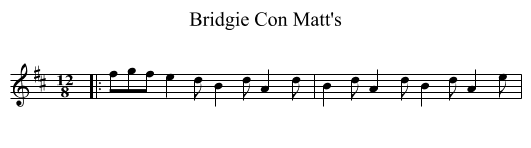 Bridgie Con Matt's - staff notation