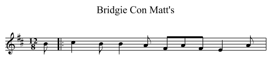 Bridgie Con Matt's - staff notation