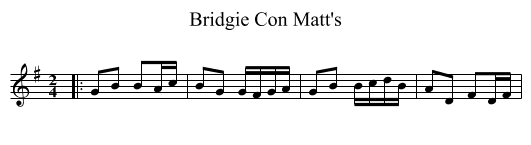 Bridgie Con Matt's - staff notation