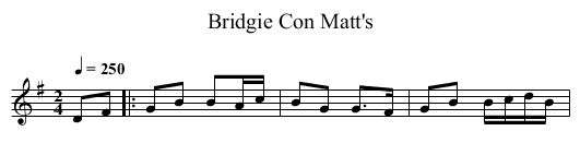 Bridgie Con Matt's - staff notation