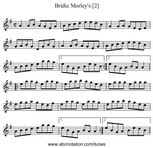 Bridie Morley's [2] - staff notation