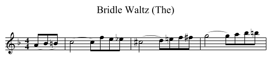 Bridle Waltz (The) - staff notation