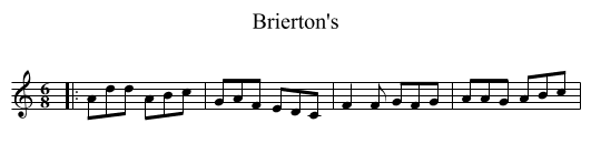 Brierton's - staff notation