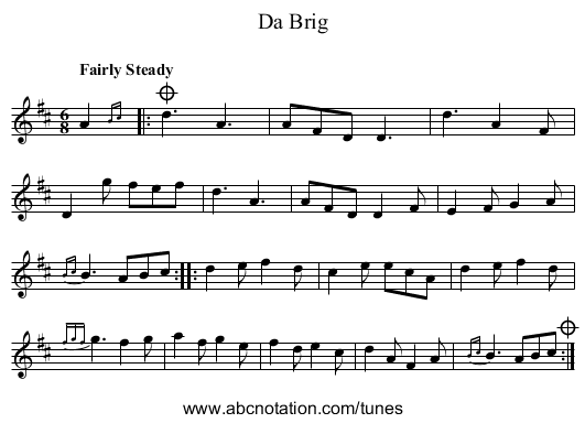 Brig, Da - staff notation