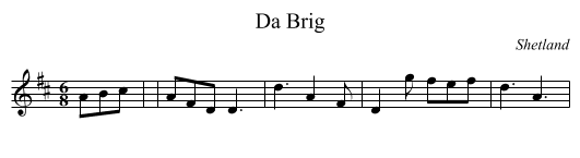 Brig, Da - staff notation