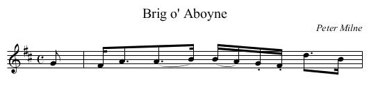 Brig o' Aboyne - staff notation