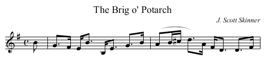 Brig o' Potarch, The - staff notation