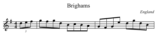 Brighams - staff notation
