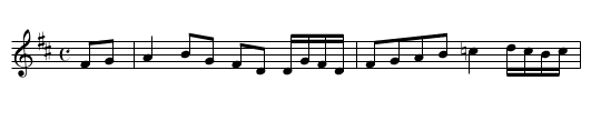 Bright Lady - staff notation