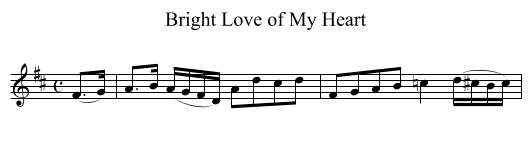 Bright Love of My Heart - staff notation