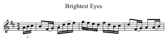 Brightest Eyes - staff notation