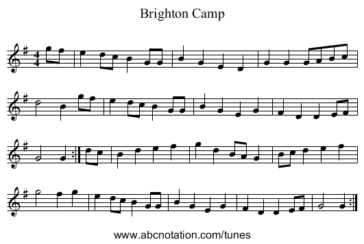 Brighton Camp - staff notation