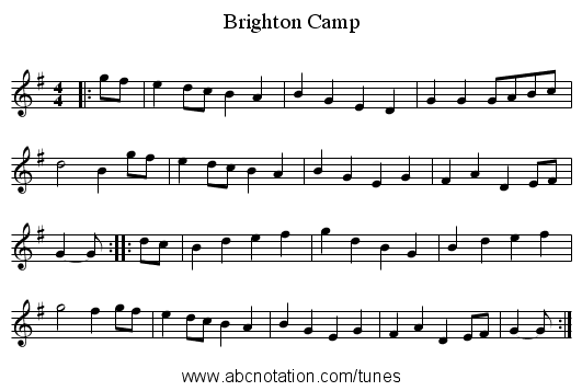 Brighton Camp - staff notation