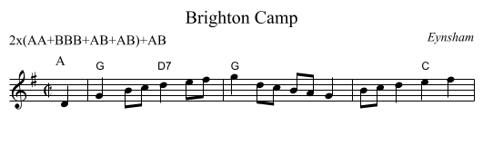 Brighton Camp - staff notation