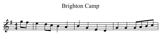 Brighton Camp - staff notation