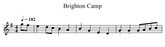 Brighton Camp - staff notation
