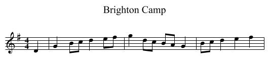 Brighton Camp - staff notation