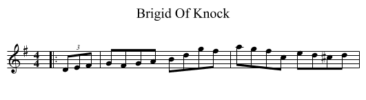 Brigid Of Knock - staff notation