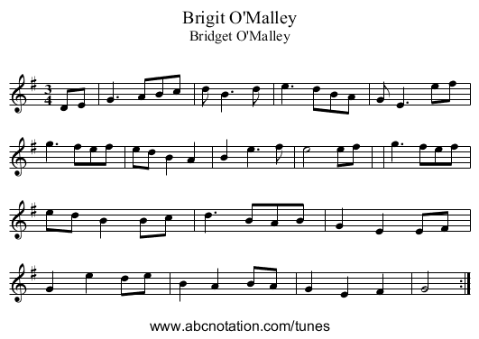 Brigit O'Malley - staff notation