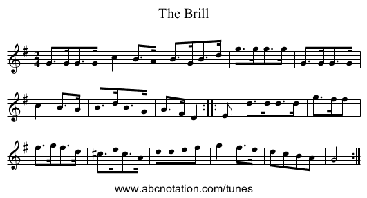 Brill, The - staff notation