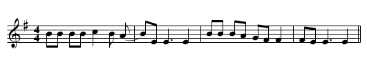 Bring 'Em Down - staff notation