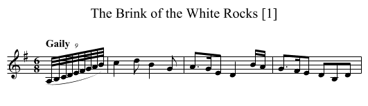 Brink of the White Rocks [1], The - staff notation