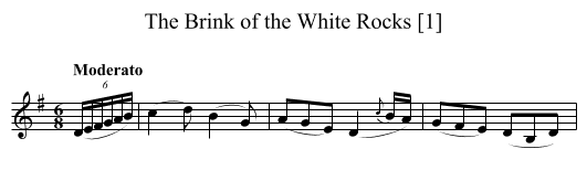 Brink of the White Rocks [1], The - staff notation