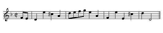 Bristol Cross - staff notation