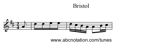 Bristol - staff notation