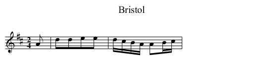 Bristol - staff notation