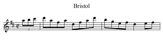 Bristol - staff notation