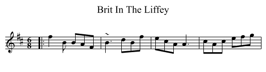 Brit In The Liffey - staff notation