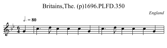 Britains,The. (p)1696.PLFD.350 - staff notation
