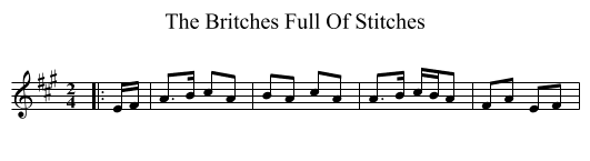 Britches Full Of Stitches, The  - staff notation