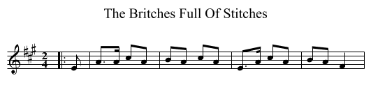 Britches Full Of Stitches, The  - staff notation