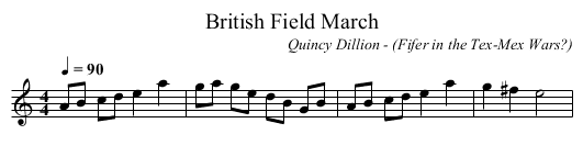 British Field March - staff notation