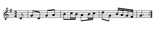 British Grenadiers - staff notation