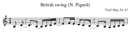 British swing (N. Pignol) - staff notation