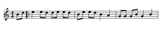 Broadford Bay (I) - staff notation