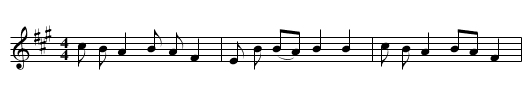 Brochan lom, tana lom - staff notation