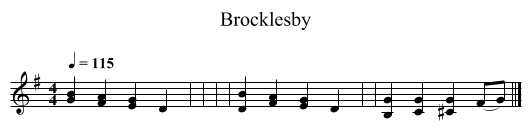 Brocklesby - staff notation