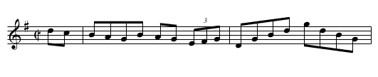 Broken Bridge [2] - staff notation