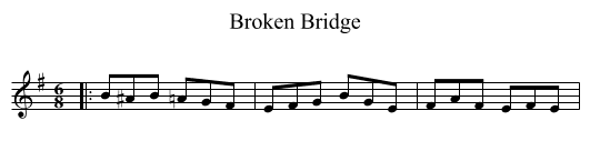 Broken Bridge - staff notation