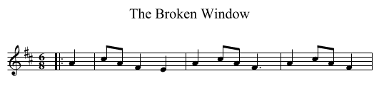 Broken Window, The  - staff notation