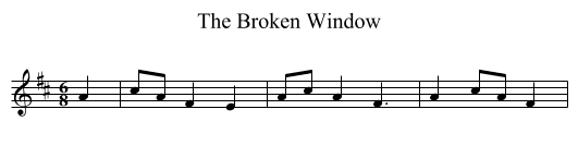 Broken Window, The  - staff notation