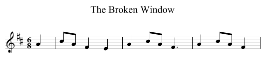 Broken Window, The  - staff notation