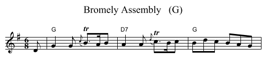 Bromely Assembly   (G) - staff notation